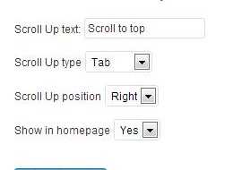 Smooth scroll up options